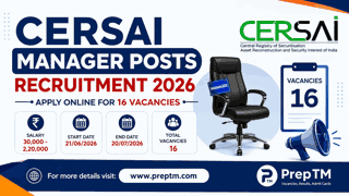 CERSAI Manager Posts Recruitment 2026 | Apply Online for 16 Vacancies